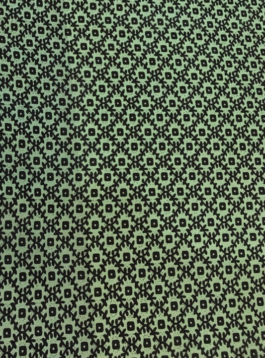 Wyoming Traders 20" Green #3 Frontier Calico Silk Wild Rag