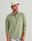 Huk Airweight Heather 1/4 Zip in Seagrass Heather