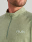 Huk Airweight Heather 1/4 Zip in Seagrass Heather