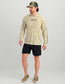 Huk Airweight KC Printed Hoodie in KC Sand Camo