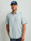 Huk Tide Point Short Sleeve Button-Down in Harbor Mist
