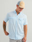 Huk Tide Point Short Sleeve Button-Down in Coastal Drift