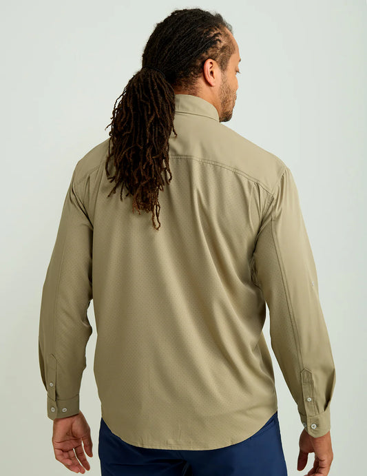Huk Tide Point Button-Down in Overland Trek