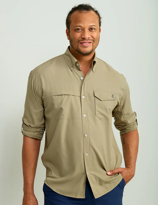 Huk Tide Point Button-Down in Overland Trek