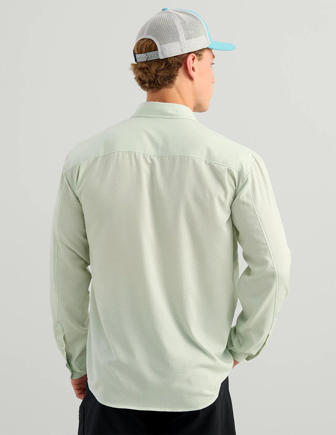 Huk Tide Point Button-Down in Pale Algae