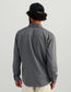 Huk Tide Point Heathered Ripstop Button-Down in Black Heather