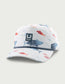 Huk Printed Performance Rope Hat in White Tuna School