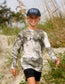 Huk Kids Mossy Oak Pursuit Performance Crew in Mossy Oak Stormwater Freshwater