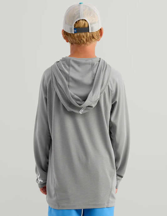 Huk Kids Icon Performance Hoodie in Sharkskin