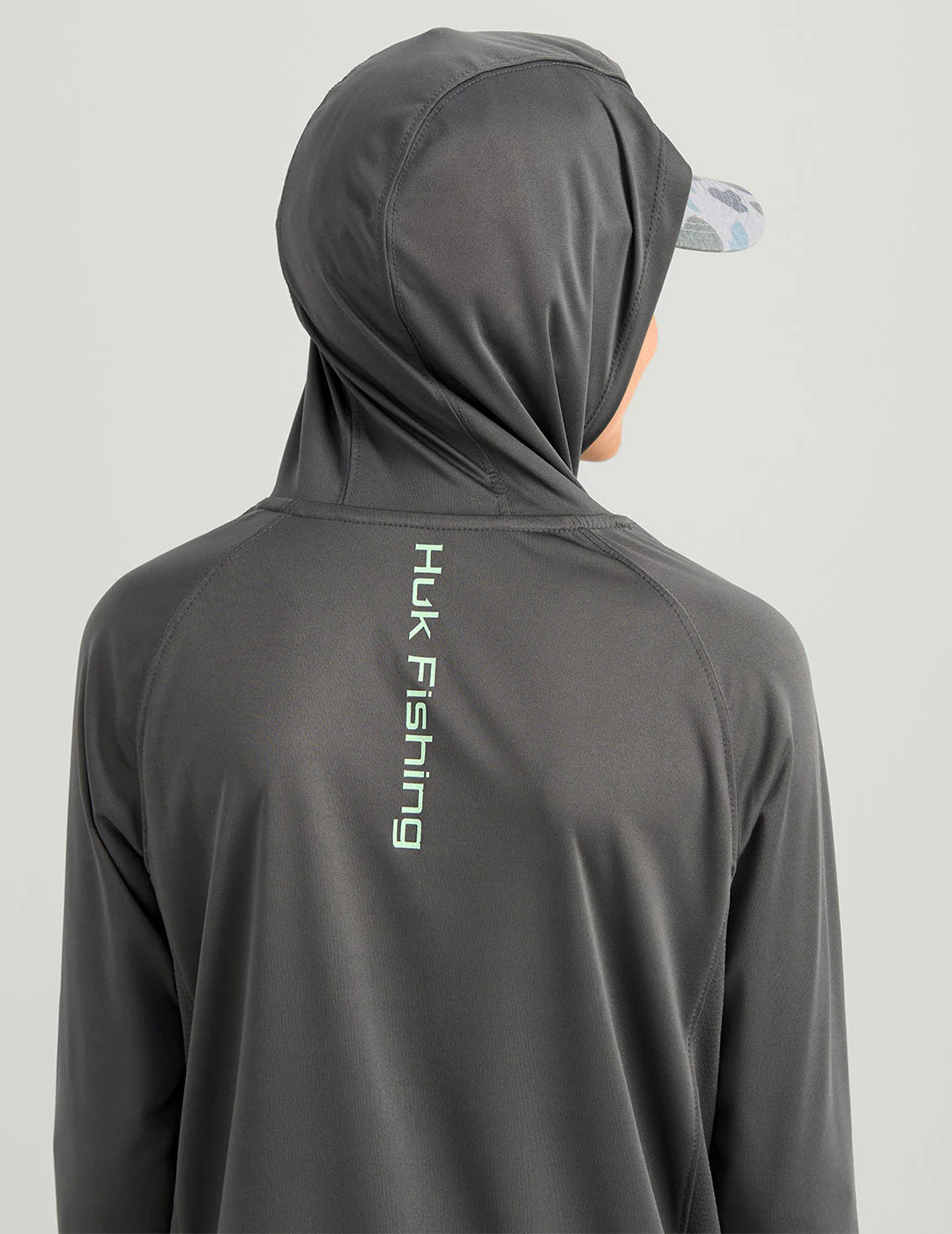 Kids Glow Pursuit Performance Hoodie in Volcanic Ash