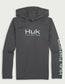 Kids Glow Pursuit Performance Hoodie in Volcanic Ash
