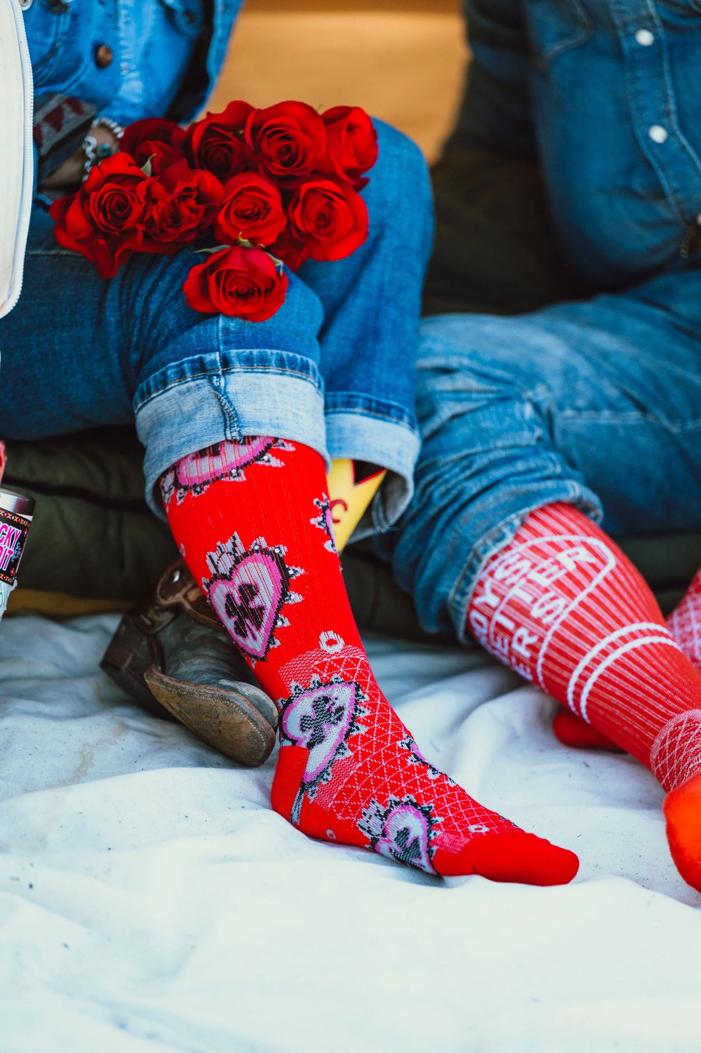 Lucky Chuck Lucky Love Red Performance Socks