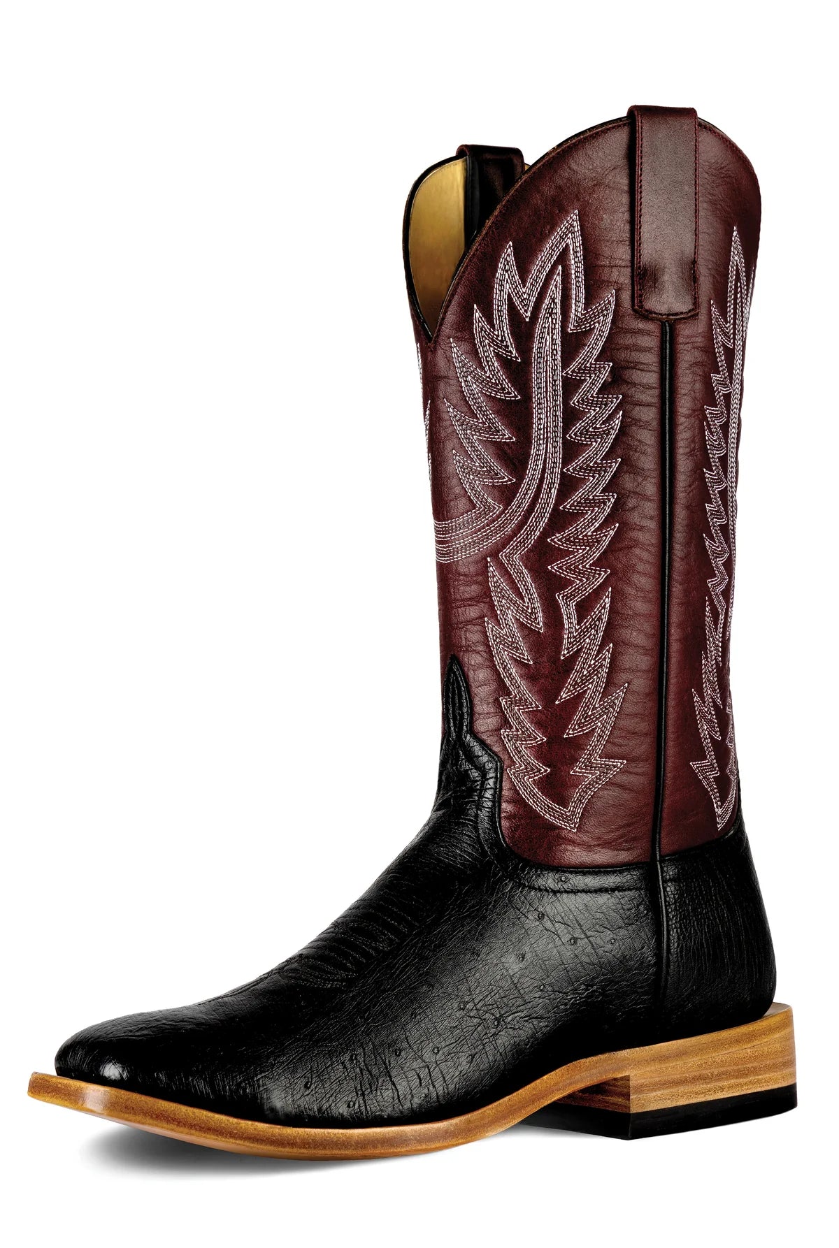 Horse Power Top Hand Black Smooth Ostrich
