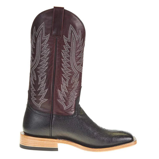 Horse Power Top Hand Black Smooth Ostrich
