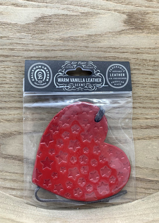 Callahan Leather Co. Heart with Stars Freshie