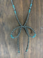 Sunwest Sterling Silver Pearl 16" Bow Necklace with Turquoise