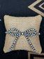 Sterling Silver Pearl Bow Bracelet with Rhinestones