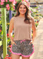Safari Chic Ruffle Shorts