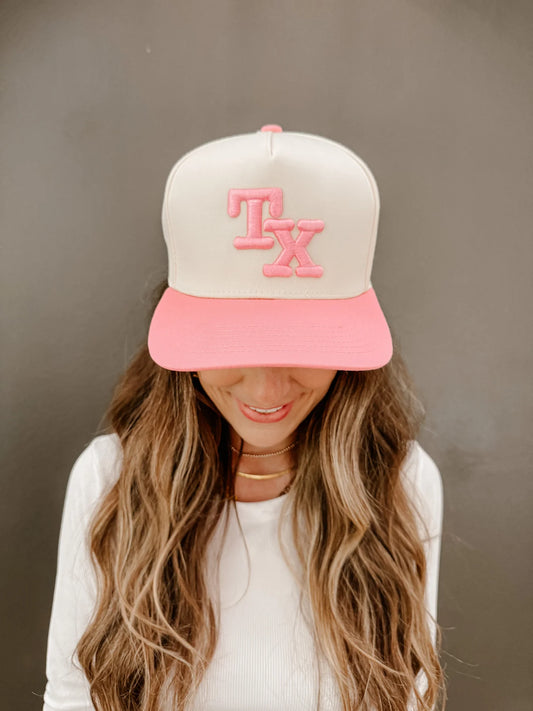 Pink TX Canvas Cap