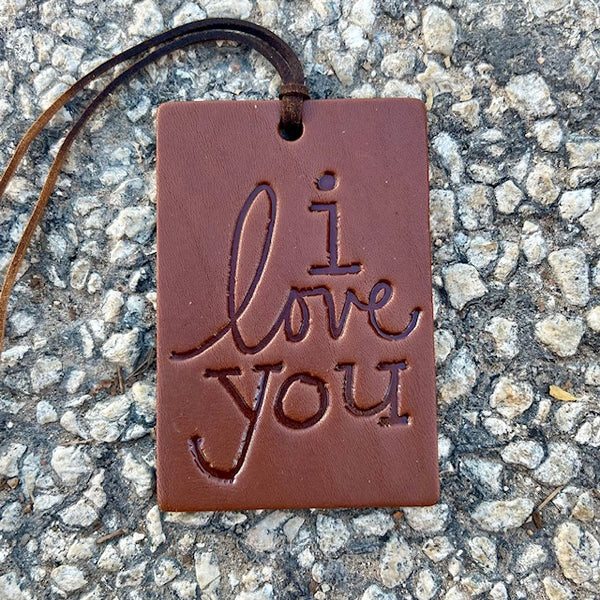 Callahan Leather Co. Rectangle I Love You Freshie