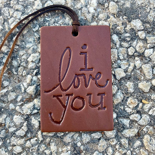 Callahan Leather Co. Rectangle I Love You Freshie