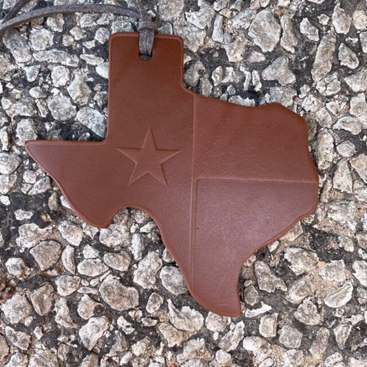 Callahan Leather Co. Texas Shaped Texas Flag Freshie