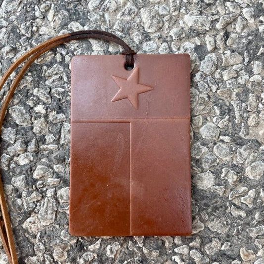 Callahan Leather Co. Rectangle Tx Flag Freshie