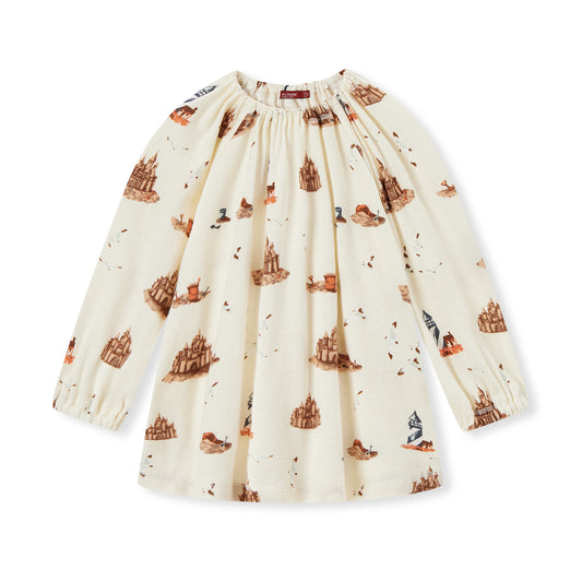 Milkbarn Sandcastle Organic Cotton Dress & Legging Set