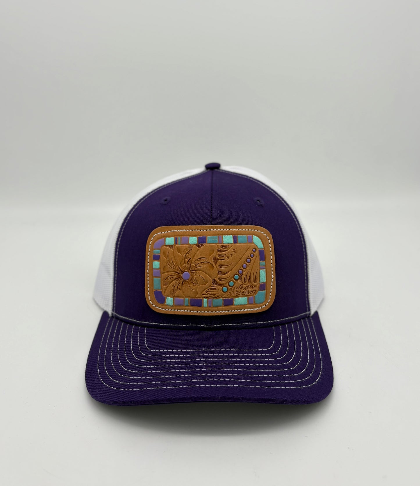 McIntire Saddlery Purple & White Patch Cap