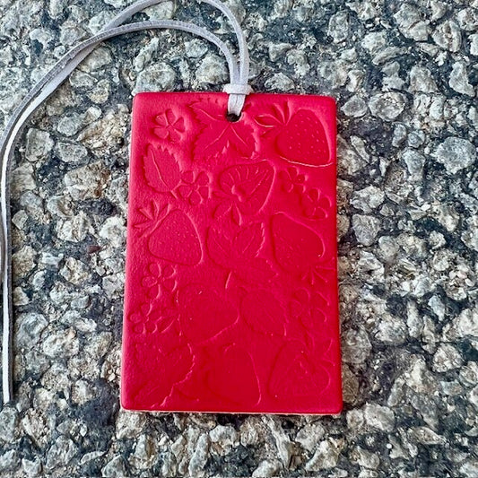 Callahan Leather Co. Rectangle Strawberry Freshie