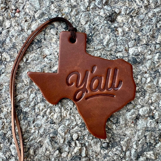 Callahan Leather Co. Texas Shaped Y'all Freshie