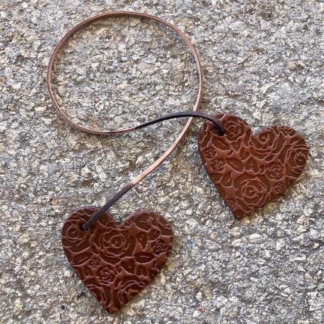 Callahan Leather Co. Double Heart Rose Freshie
