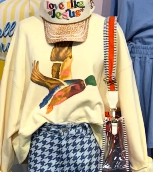 Poppy & Pine Flying Mallard Crop Sweatshirt