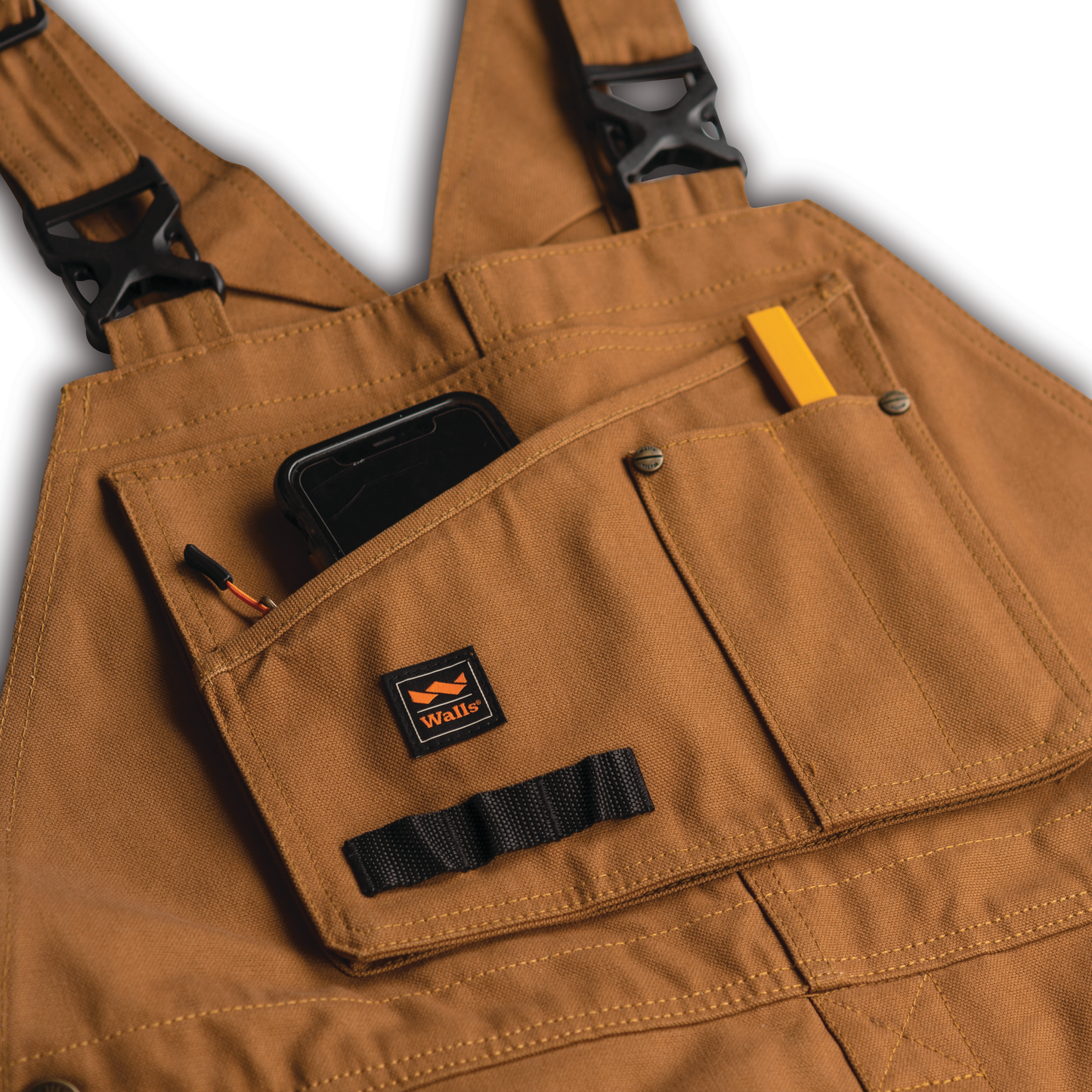 Walls Mason Duck Work Bib Overall in Pecan