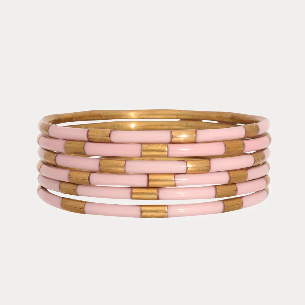 Ice Rose Veda Bangles -Set of 6