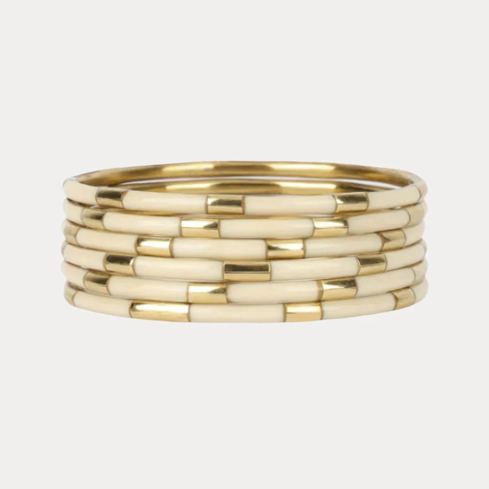 Ivory Veda Bangles- Set of 6