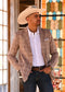 Rock & Roll Denim Tan Graph Plaid Sport Coat