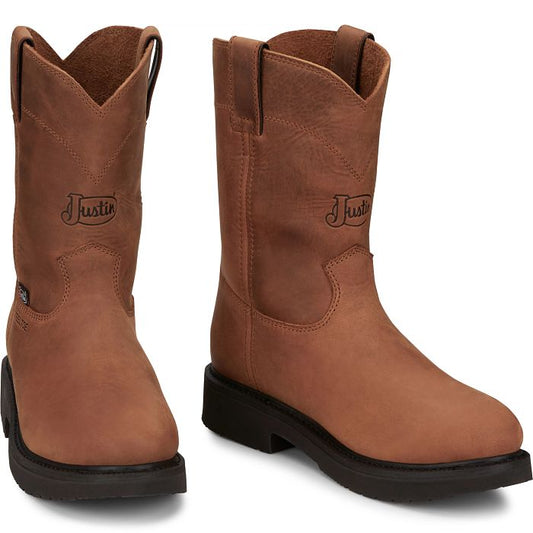 Justin Round-Up 10" Round Steel Toe Work Boot