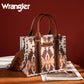 Wrangler Light Coffee Southwestern Print Small Canvas Tote/Crossbody