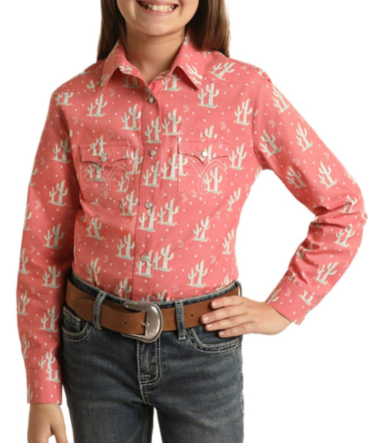 Panhandle Girls' Cactus Snap Shirt