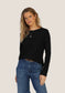 Dylan Long Sleeve Modern Crew in Black