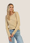 Dylan Long Sleeve Vintage Tee in Butter