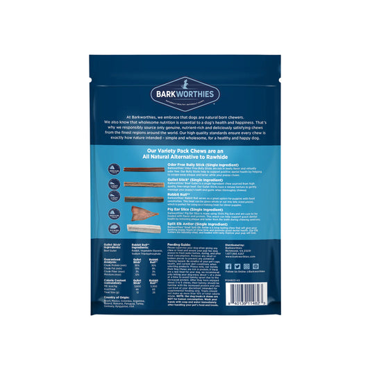 Barkworthies Dog Chews-Variety Pack