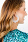 Linny Co Margo Silver Glitter Hoop Earrings