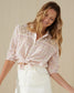 Flag & Anthem Bloomston Light Pink/Cream Crochet Shirt