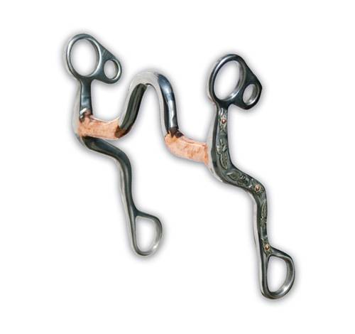 Professional's Choice Bob Avila Leaf Shank with Medium Port and Copper Bars Bit