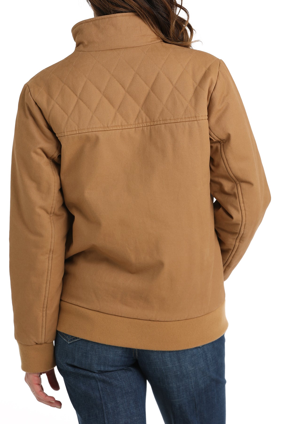 Cinch Women's Canvas Brown Bomber Jacket