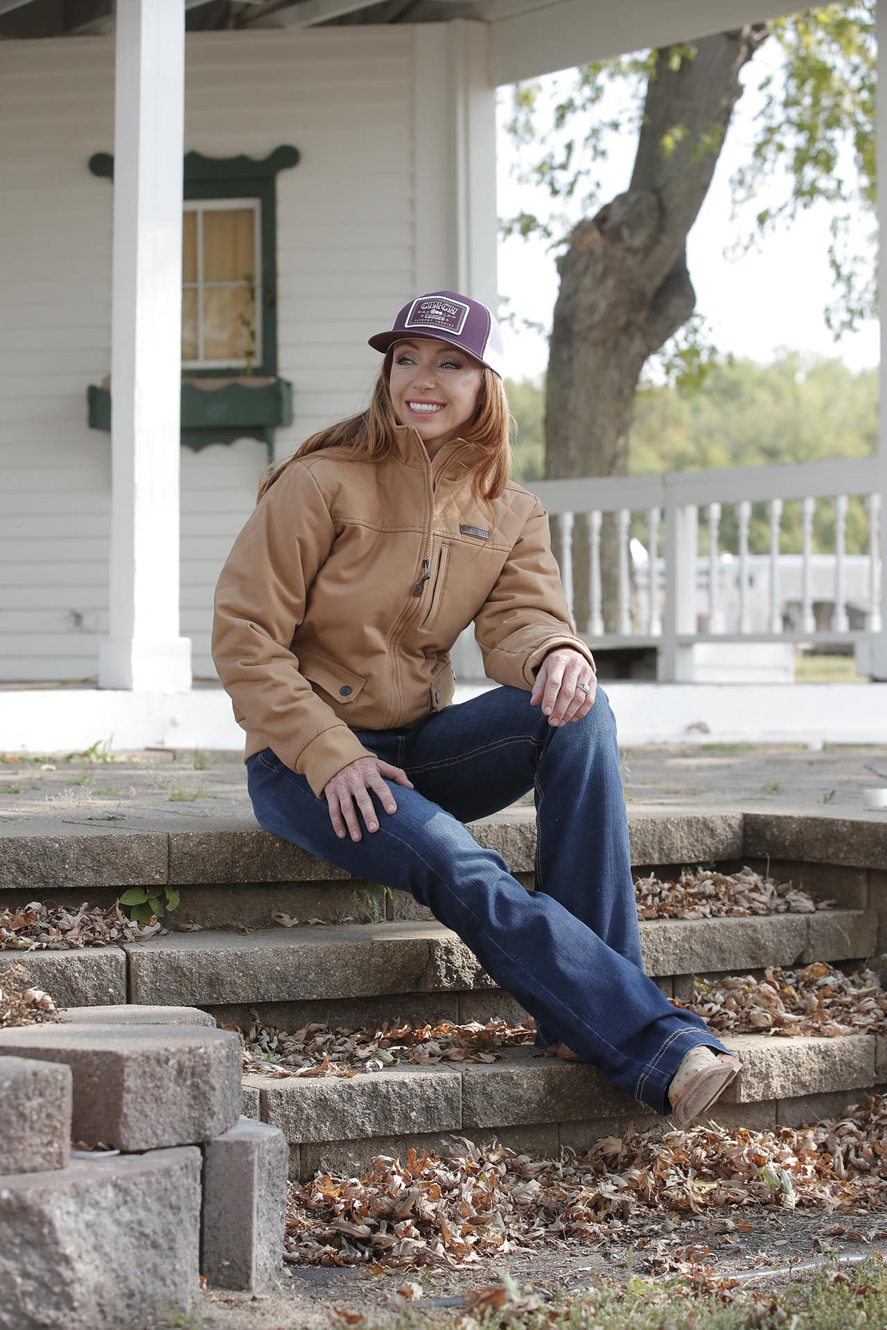 Cinch Women's Canvas Brown Bomber Jacket