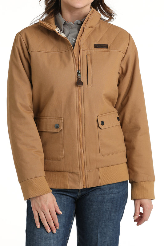 Cinch Women's Canvas Brown Bomber Jacket