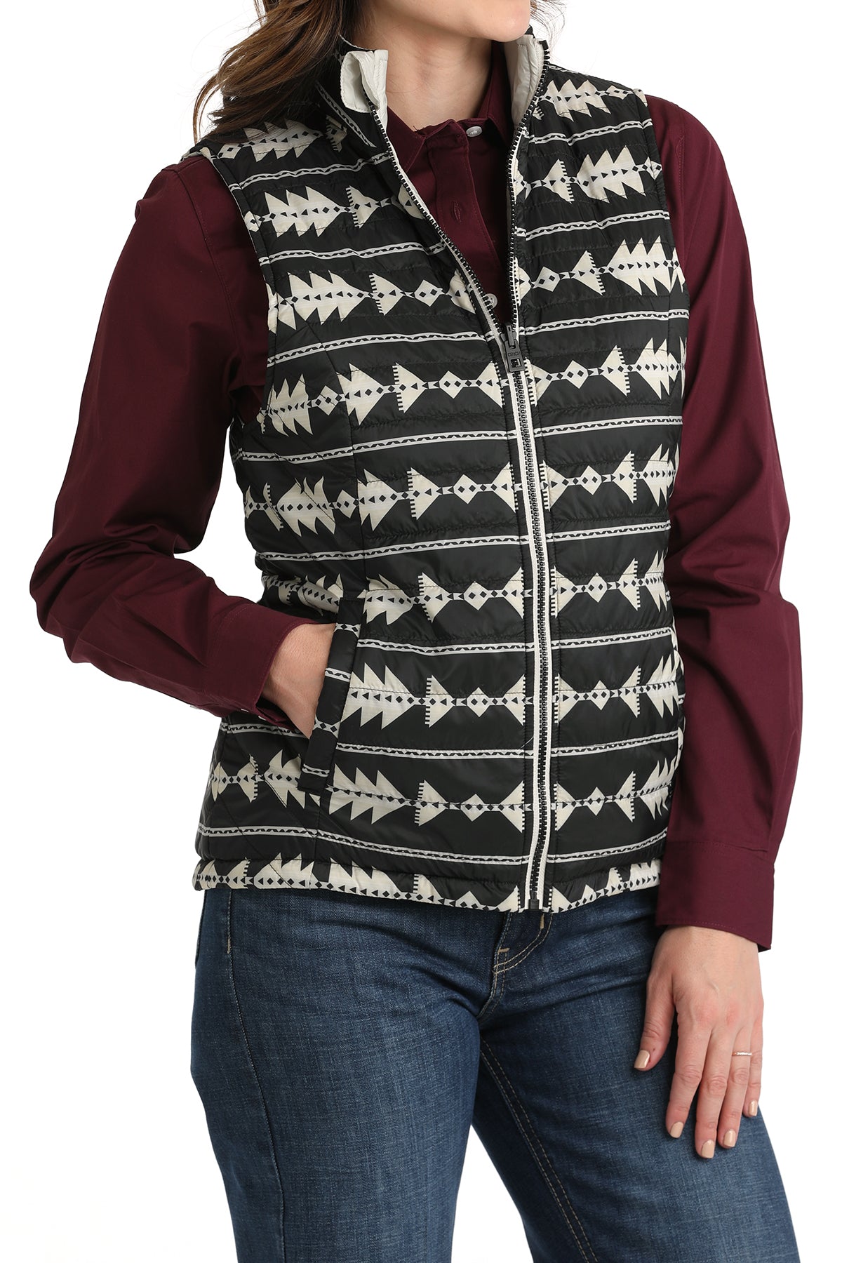 Cinch Women's Reversible Aztec Vest